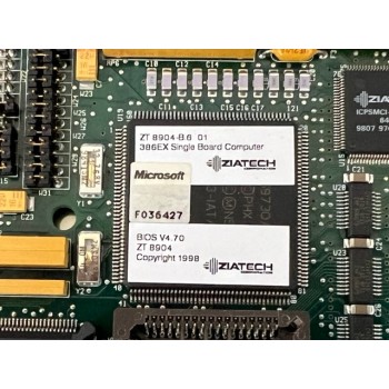 Ziatech ZT-8904 386 SBC Board w/Hitachi DK227A-41 4.0GB Hard disk